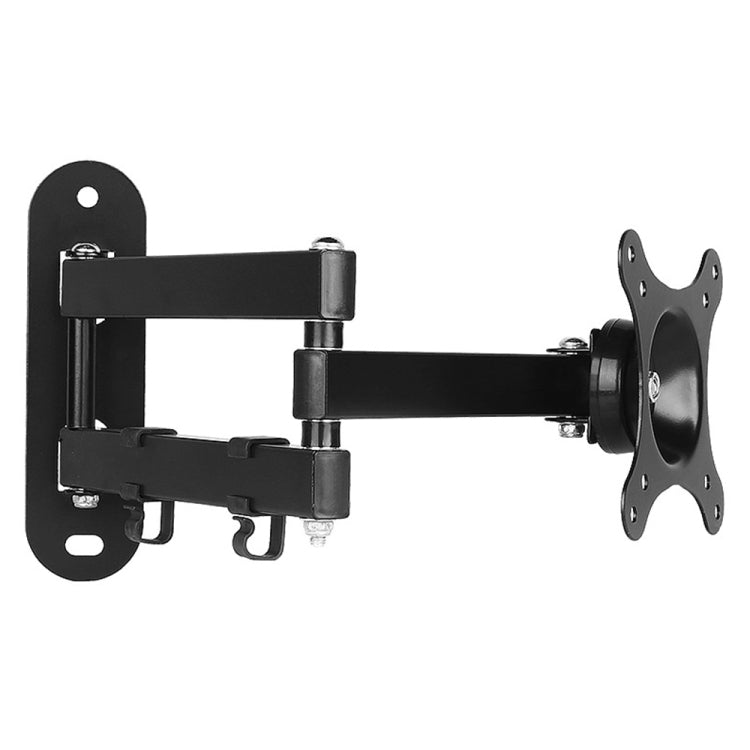 14-27 inch Universal Horizontal Vertical Screen Installable Rotatable Retractable Computer Monitor Three Arms Wall Mount Bracket, 14-27 inch Horizontal Screen Installable