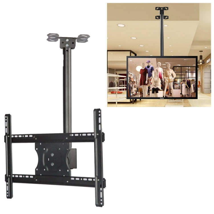 32-65 inch Universal Height & Angle Adjustable Single Screen TV Wall-mounted Ceiling Dual-use Bracket, Retractable Range: 0.5-2m, 32-65 inch