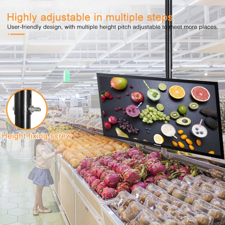 32-65 inch Universal Height & Angle Adjustable Single Screen TV Wall-mounted Ceiling Dual-use Bracket, Retractable Range: 0.5-2m, 32-65 inch