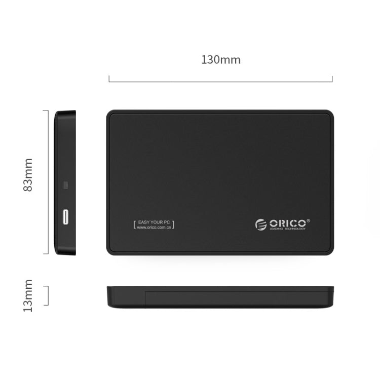 ORICO 2.5 inch Type-C Hard Drive Enclosure, USB 3.1 Gen2 Type-C