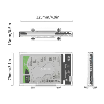 ORICO 2159U3 2.5 inch Transparent USB3.0 Hard Drive Enclosure with Stand, 2159U3