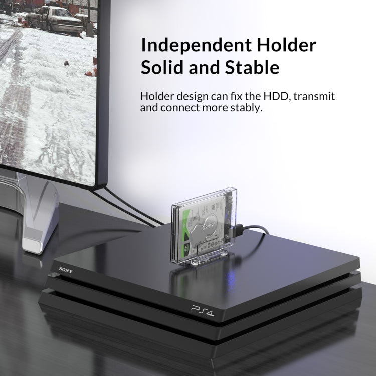 ORICO 2159U3 2.5 inch Transparent USB3.0 Hard Drive Enclosure with Stand, 2159U3