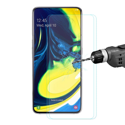 2 PCS ENKAY Hat-Prince Film de protection en verre trempé 0,26 mm 2.5D 9H pour Samsung Galaxy A80