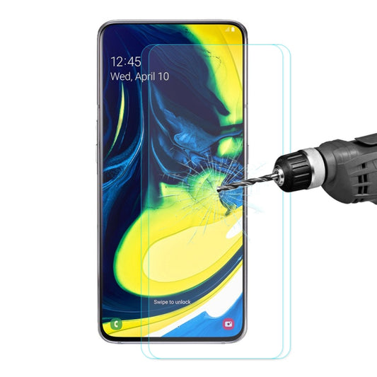 2 PCS ENKAY Hat-Prince Film de protection en verre trempé 0,26 mm 2.5D 9H pour Samsung Galaxy A80