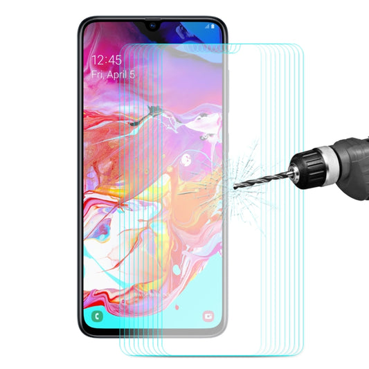 10 films de protection d'écran ENKAY Hat-prince en verre trempé 0,26 mm 9H 2,5D à bords incurvés pour Samsung Galaxy A70