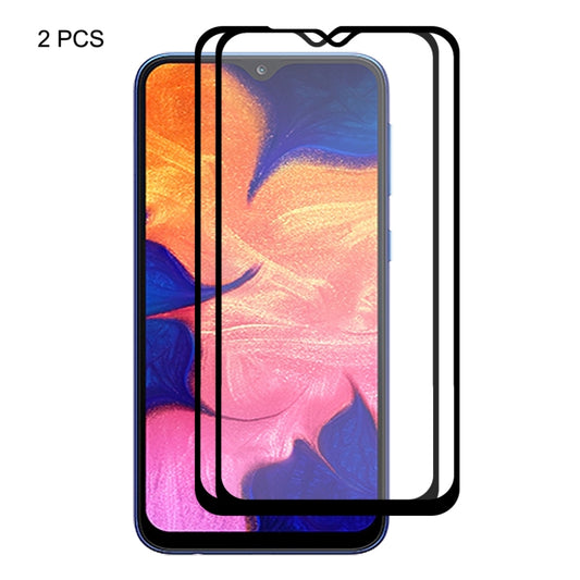 2 PCS ENKAY Hat-prince Verre trempé plein colle 0.26mm 9H 2.5D pour Galaxy A10