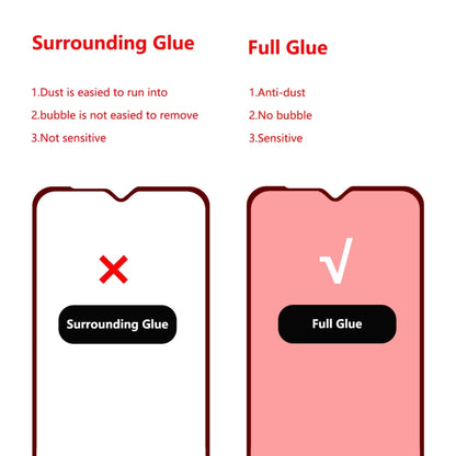 2 PCS ENKAY Hat-prince Full Glue 0.26mm 9H 2.5D Tempered Glass Film for Galaxy A10