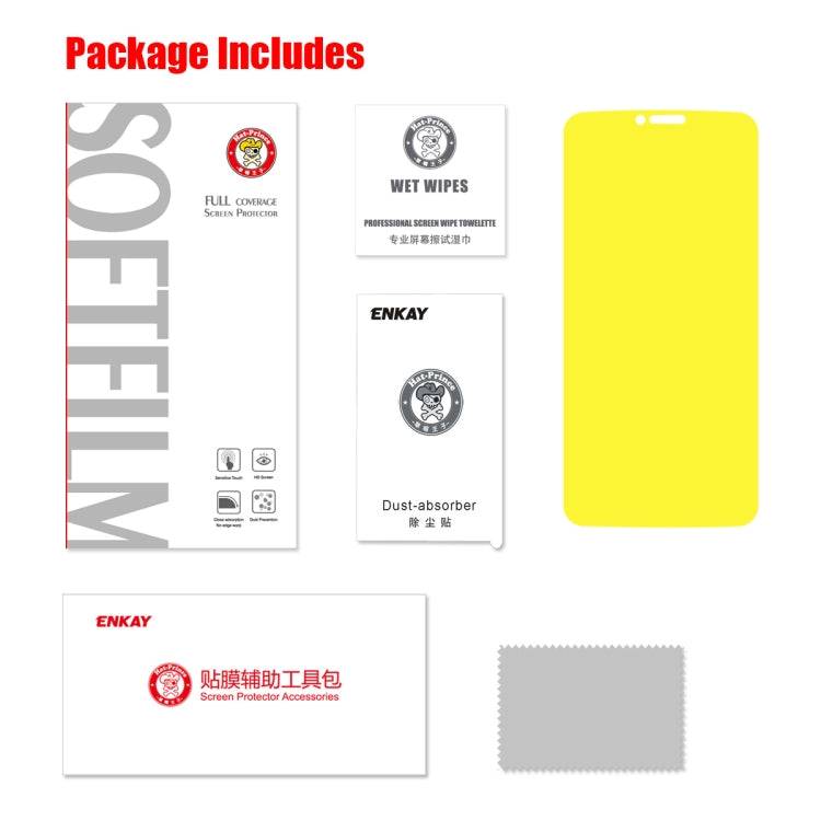 ENKAY Hat-Prince 0.1mm 3D Full Screen Protector Explosion-proof Hydrogel Film For Motorola Moto G7 Power, G7 Power