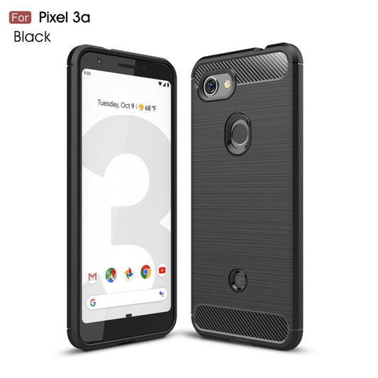 Brushed Texture Carbon Fiber TPU Case for Google Pixel 3a, For Google Pixel 3a, Google Pixel 3a