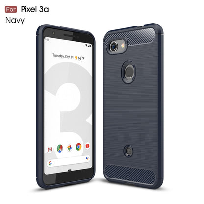 Brushed Texture Carbon Fiber TPU Case for Google Pixel 3a, For Google Pixel 3a, Google Pixel 3a
