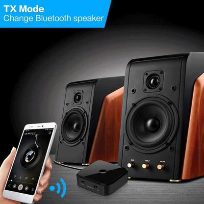 Bluetooth 5.0 Ffiber Optic Bluetooth Receiver CSR8670 Bluetooth Transmitter 2 in 1 Supports APTX, black