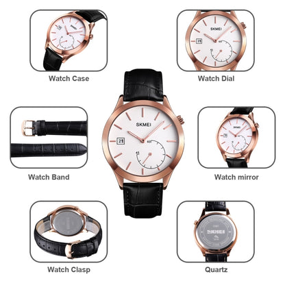 SKMEI 1581 Montre Homme Tendance Créative Simple Décontractée Plein Air Sport Étanche Montre à Quartz Deux Aiguilles