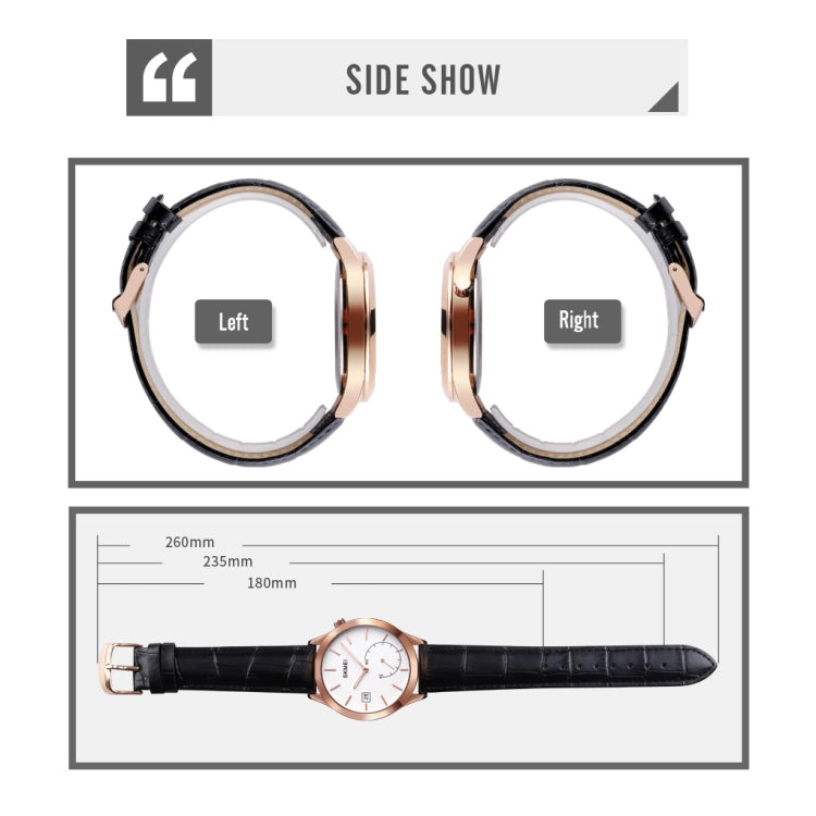 SKMEI 1581 Montre Homme Tendance Créative Simple Décontractée Plein Air Sport Étanche Montre à Quartz Deux Aiguilles