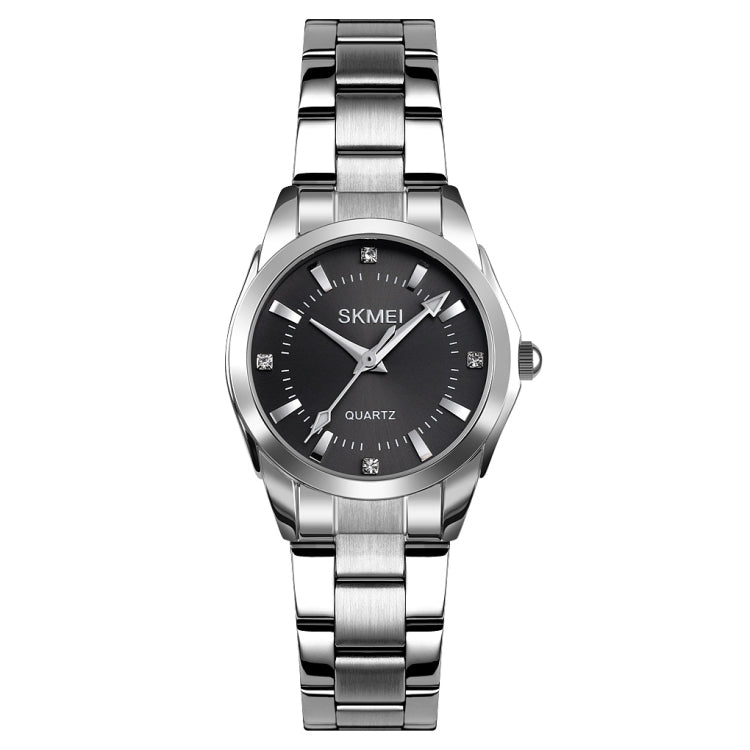 SKmei 1620 Zarte Strass-Uhr Kreative Freizeit Wasserdichte Quarz-Damenuhr mit Stahlarmband