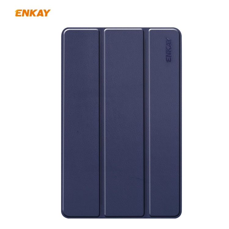 ENKAY ENK-8002 For Samsung Galaxy Tab S6 Lite P610 / P615 PU Leather + Plastic Smart Case with Three-folding Holder, For Samsung Galaxy Tab S6 Lite P610, For Samsung Galaxy Tab S6 Lite P610 / P615 / Tab S6 Lite 2022 / P613 / P619