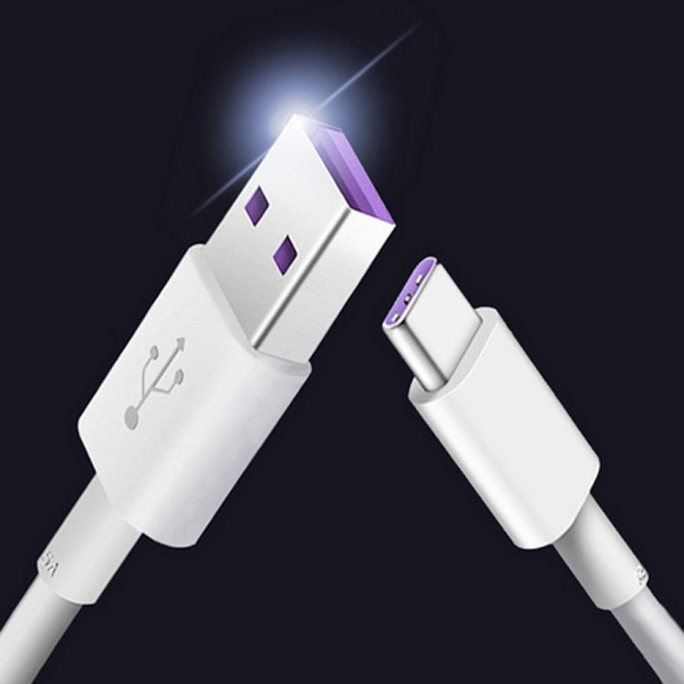 Câble de données universel ultra-rapide USB vers USB-C/Type-C 5 A pour téléphone portable, tablette, PC, 1 m, 1,5 m, 2 m
