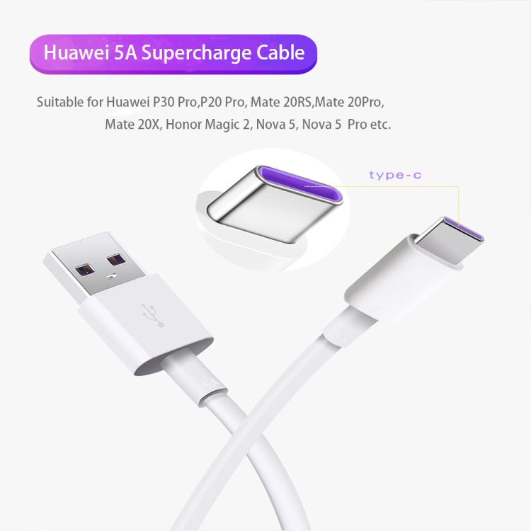 Câble de données universel ultra-rapide USB vers USB-C/Type-C 5 A pour téléphone portable, tablette, PC, 1 m, 1,5 m, 2 m