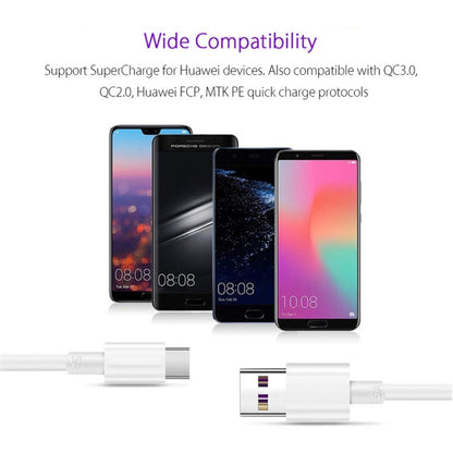 Câble de données universel ultra-rapide USB vers USB-C/Type-C 5 A pour téléphone portable, tablette, PC, 1 m, 1,5 m, 2 m
