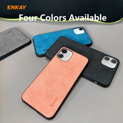 For iPhone 11 ENKAY ENK-PC028 Business Series Fabric Texture PU Leather + TPU Soft Slim Case, For iPhone 11