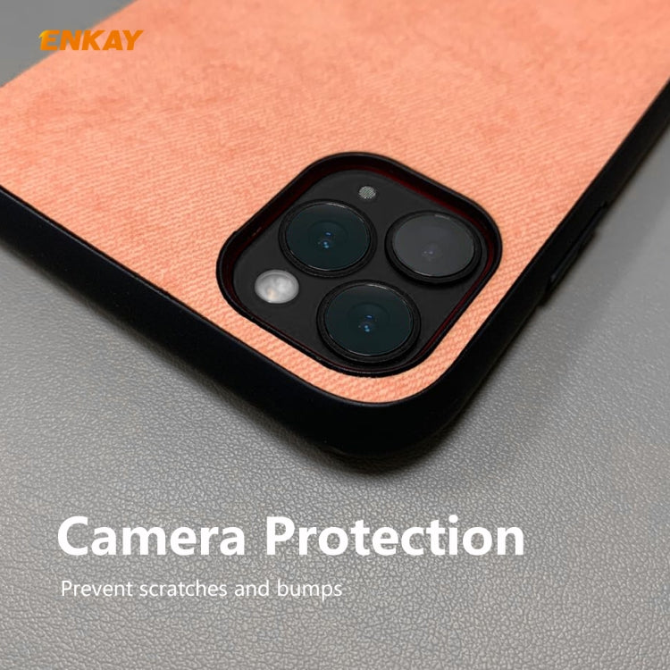 For iPhone 11 Pro ENKAY ENK-PC029 Business Series Fabric Texture PU Leather + TPU Soft Slim Case Cover, For iPhone 11 Pro