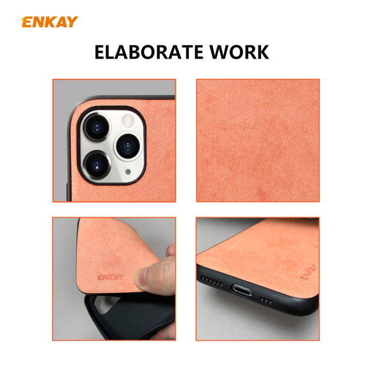 For iPhone 11 Pro ENKAY ENK-PC029 Business Series Fabric Texture PU Leather + TPU Soft Slim Case Cover, For iPhone 11 Pro