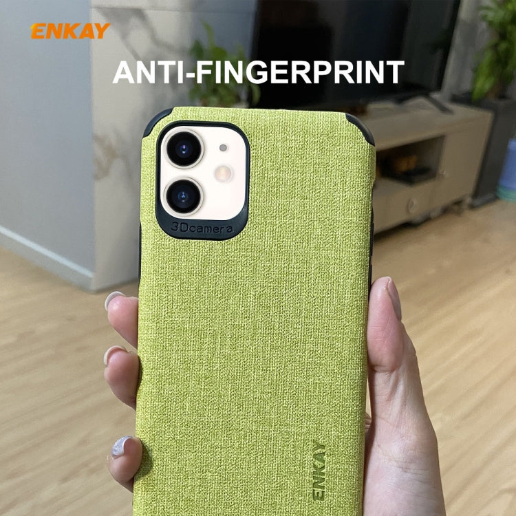 For iPhone 11 ENKAY ENK-PC031 Business Series Denim Texture PU Leather + TPU Soft Slim Case Cover, For iPhone 11