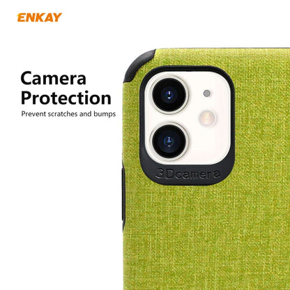 For iPhone 11 ENKAY ENK-PC031 Business Series Denim Texture PU Leather + TPU Soft Slim Case Cover, For iPhone 11