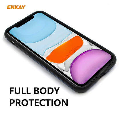 For iPhone 11 ENKAY ENK-PC031 Business Series Denim Texture PU Leather + TPU Soft Slim Case Cover, For iPhone 11