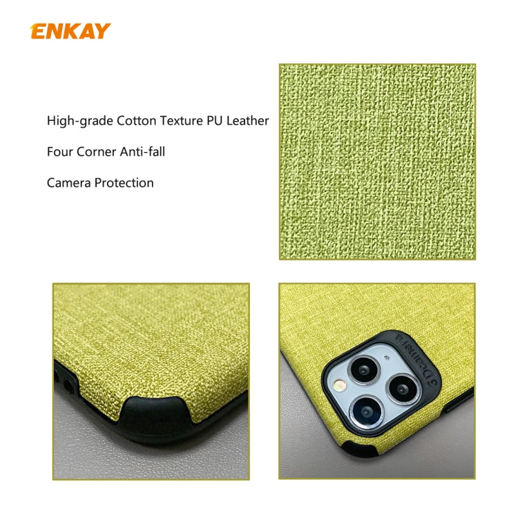 For iPhone 11 Pro ENKAY ENK-PC032 Business Series Denim Texture PU Leather + TPU Soft Slim Case Cover, For iPhone 11 Pro