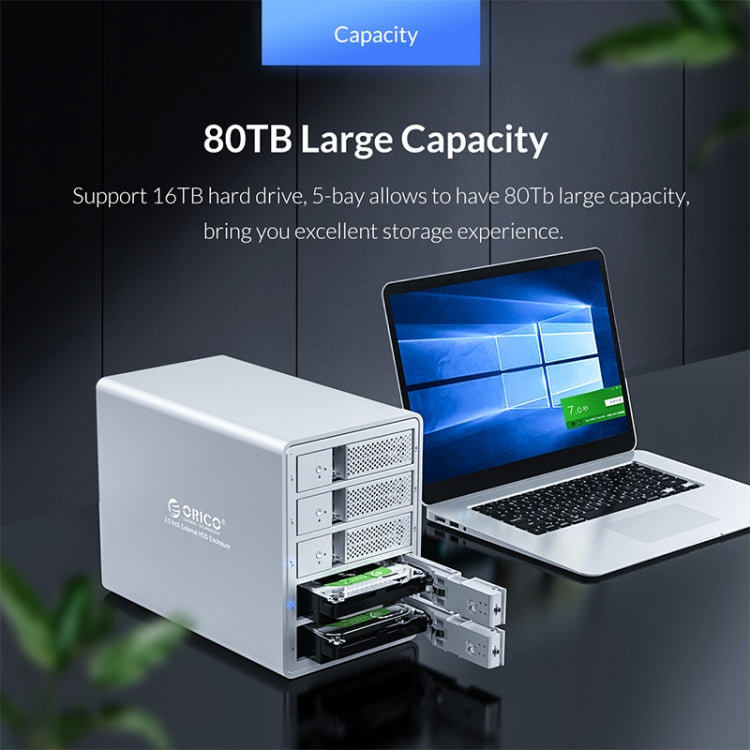 ORICO 9548RU3-BK 3.5-Inch External Hard Drive Enclosure with RAID