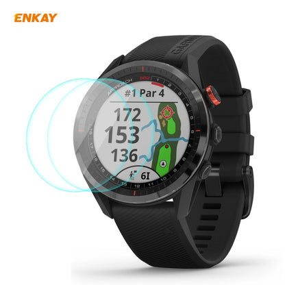 2 PCS ENKAY Hat-Prince 0.2mm 9H 2.15D Curved Edge Tempered Glass Screen Protector  Watch Film, For Garmin Forerunner 45 / 45S, For Garmin Forerunner 735 / 735XT, For Garmin Instinct Tactical, For Garmin Approach S62, For Garmin Swim 2