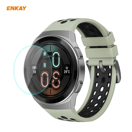 Pour HUAWEI Watch GT 2E 46mm Dynamic Edition ENKAY Hat-Prince 0.2mm 9H 2.15D Protecteur d'écran en verre trempé à bord incurvé Film de montre, 1 PC, 2 PCS