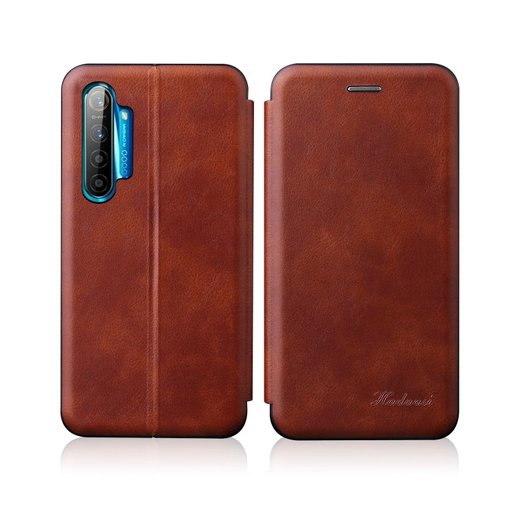 Integrated Electricity Pressing Retro Texture Magnetic TPU+PU Leather Case with Card Slot & Holder, For OPPO K5 / Realme XT / Realme X2, For OPPO A52 / A72 / A92