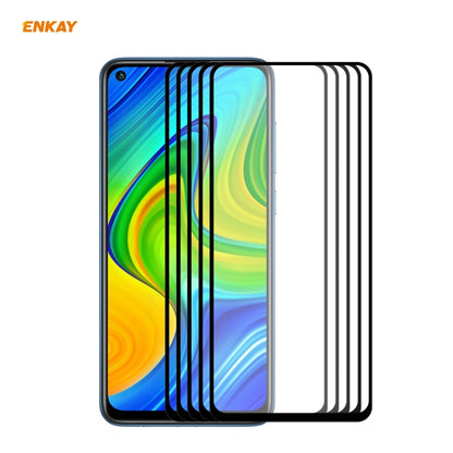 5 PCS ENKAY Hat-Prince Full Glue 0.26mm 9H 2.5D Tempered Glass Full Coverage Film, For Xiaomi Mi 10 Lite /Redmi 10X 5G, For Redmi 10X 4G / Redmi Note 9, For Redmi Note 9S / Note 9 Pro, For Huawei P40, For Huawei P40 Lite, For Huawei Y5p, For Huawei Y6p...