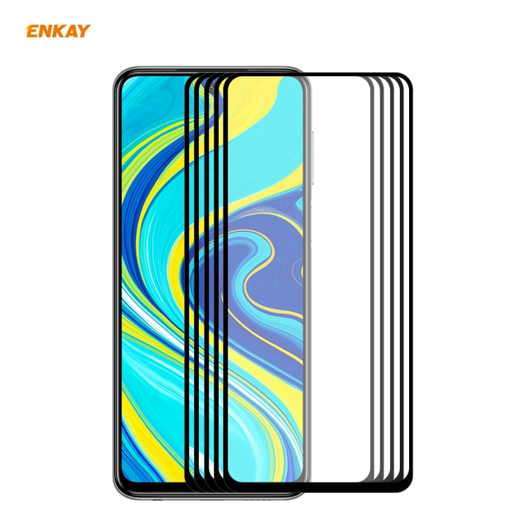 5 PCS ENKAY Hat-Prince Full Glue 0.26mm 9H 2.5D Tempered Glass Full Coverage Film, For Xiaomi Mi 10 Lite /Redmi 10X 5G, For Redmi 10X 4G / Redmi Note 9, For Redmi Note 9S / Note 9 Pro, For Huawei P40, For Huawei P40 Lite, For Huawei Y5p, For Huawei Y6p...