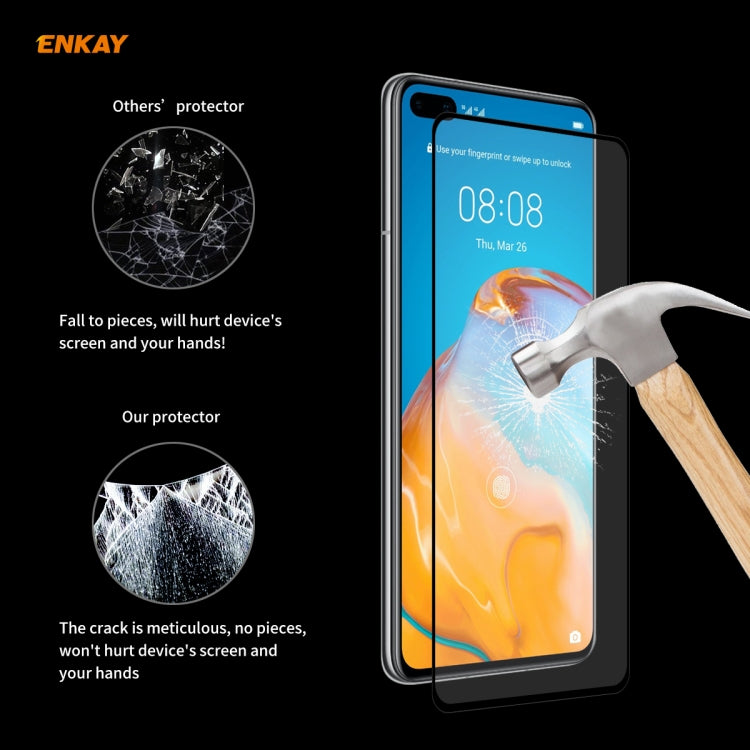 10 PCS ENKAY Hat-Prince Full Glue 0.26mm 9H 2.5D Tempered Glass Full Coverage Film, For Huawei P40, For Huawei P40 Lite, For Huawei Y5p, For Huawei Y6p, For Huawei Honor X10 5G, For Huawei P40 Lite E, For Redmi 10X 4G / Redmi Note 9(10pcs)             ...