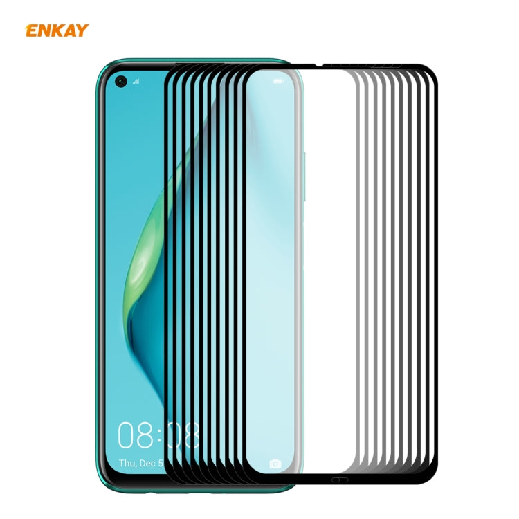 10 PCS ENKAY Hat-Prince Full Glue 0.26mm 9H 2.5D Tempered Glass Full Coverage Film, For Huawei P40, For Huawei P40 Lite, For Huawei Y5p, For Huawei Y6p, For Huawei Honor X10 5G, For Huawei P40 Lite E, For Redmi 10X 4G / Redmi Note 9(10pcs)             ...