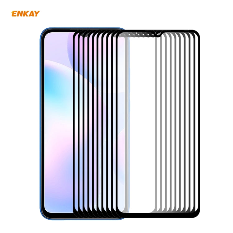 10 PCS ENKAY Hat-Prince Full Glue 0.26mm 9H 2.5D Tempered Glass Full Coverage Film, For Huawei P40, For Huawei P40 Lite, For Huawei Y5p, For Huawei Y6p, For Huawei Honor X10 5G, For Huawei P40 Lite E, For Redmi 10X 4G / Redmi Note 9(10pcs)             ...