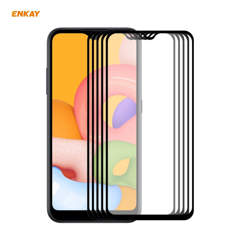 5 PCS ENKAY Hat-Prince Full Glue 0.26mm 9H 2.5D Tempered Glass Full Coverage Film, For Galaxy A01 5 PCS, For Samsung Galaxy A31, For Galaxy A11 / M11 5 PCS, For Galaxy A21s 5pcs