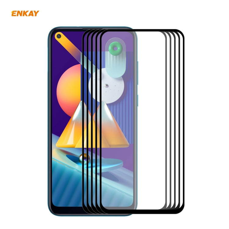5 PCS ENKAY Hat-Prince Full Glue 0.26mm 9H 2.5D Tempered Glass Full Coverage Film, For Galaxy A01 5 PCS, For Samsung Galaxy A31, For Galaxy A11 / M11 5 PCS, For Galaxy A21s 5pcs