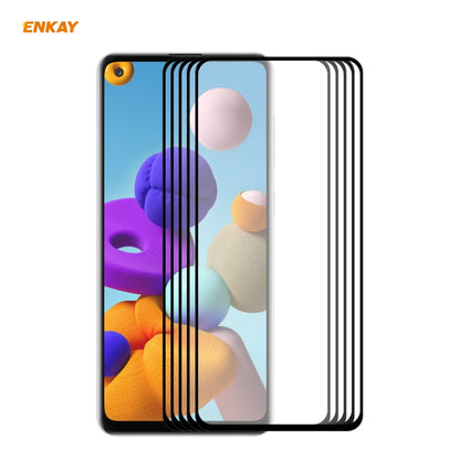 5 PCS ENKAY Hat-Prince Full Glue 0.26mm 9H 2.5D Tempered Glass Full Coverage Film, For Galaxy A01 5 PCS, For Samsung Galaxy A31, For Galaxy A11 / M11 5 PCS, For Galaxy A21s 5pcs