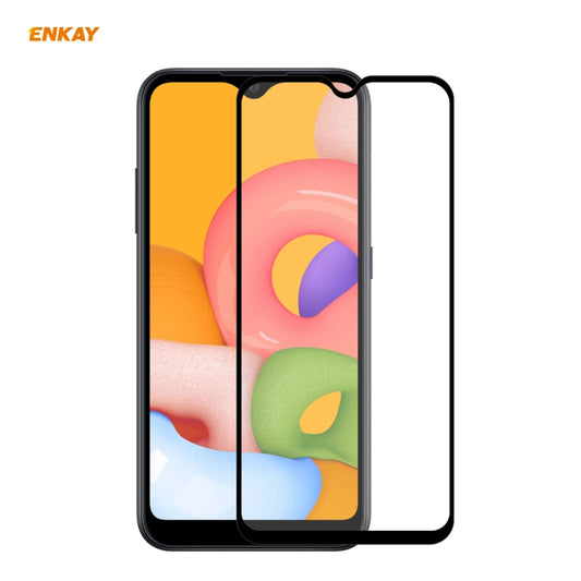 Film de protection intégral en verre trempé ENKAY Hat-Prince Full Glue 0,26mm 9H 2.5D, pour Galaxy A01, pour Galaxy A11 / M11, pour Galaxy M31 / M21, pour Galaxy A21s, pour Galaxy A31, pour Galaxy A41