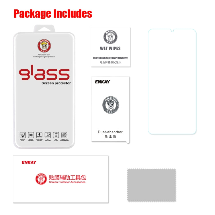 ENKAY Hat-Prince 0.26mm 2.5D 9H Tempered Glass Protective Film for, Samsung Galaxy A20e