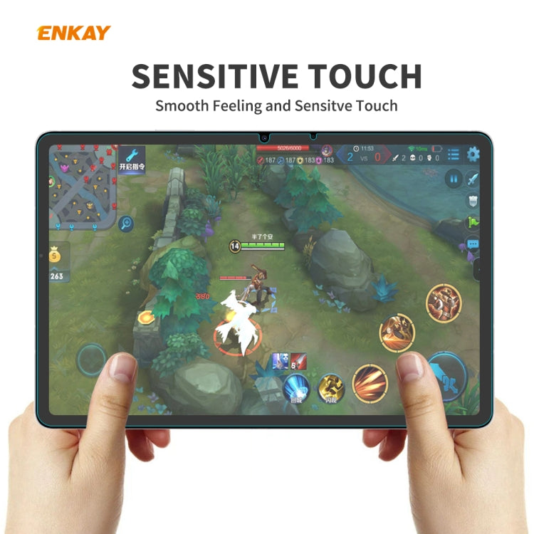 For Samsung Galaxy Tab S7 2 PCS ENKAY Hat-Prince 0.33mm 9H Surface Hardness 2.5D Explosion-proof Tempered Glass Protector