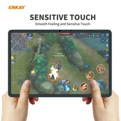 For Samsung Galaxy Tab S7 2 PCS ENKAY Hat-Prince 0.33mm 9H Surface Hardness 2.5D Explosion-proof Tempered Glass Protector