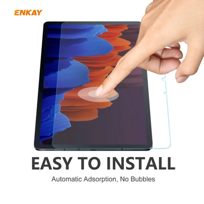 For Samsung Galaxy Tab S7 2 PCS ENKAY Hat-Prince 0.33mm 9H Surface Hardness 2.5D Explosion-proof Tempered Glass Protector