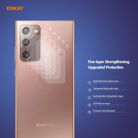 Hat-Prince ENKAY Protecteur d'objectif de caméra arrière en verre trempé 0,2 mm 9H 2,15D à bords arrondis, Pour Samsung Galaxy Note20, Pour Samsung Galaxy Note20 Ultra, Pour OnePlus Nord
