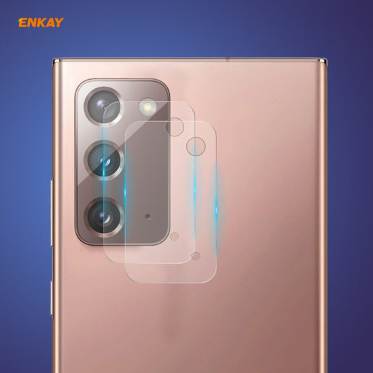 2 PCS Hat-Prince ENKAY 0.2mm 9H 2.15D Protecteur d'objectif de caméra arrière en verre trempé à bord rond, pour Samsung Galaxy Note20, pour Samsung Galaxy Note20 Ultra, pour OnePlus Nord