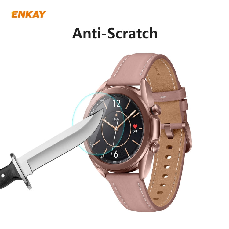 ENKAY Hat-Prince 0.2mm 9H 2.15D Curved Edge Tempered Glass Screen Protector Watch Film, For Samsung Galaxy Watch 3 45mm, For Samsung Galaxy Watch 3 41mm