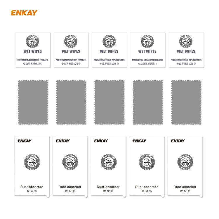 5 PCS ENKAY Hat-Prince Full Glue 0.26mm 9H 2.5D Tempered Glass Full Coverage Film, For Samsung Galaxy M31s, For OnePlus Nord